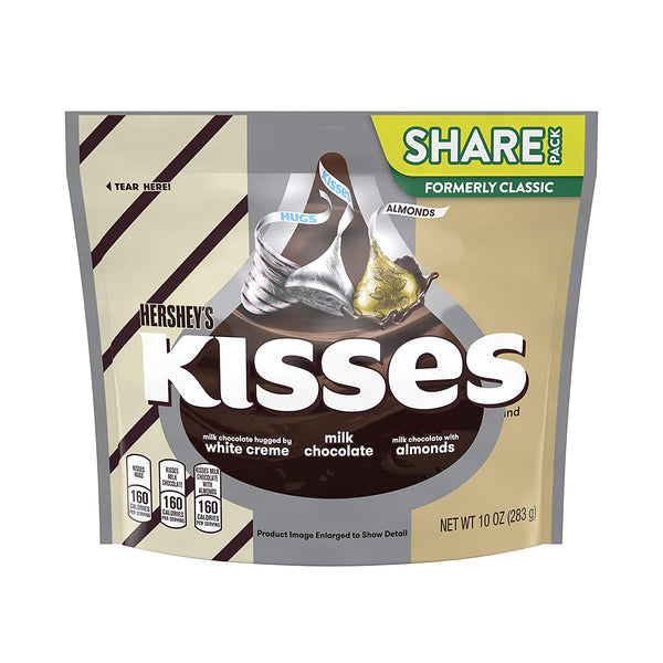 Hershey Kisses Assortment- Milk, White and Almond (283g)