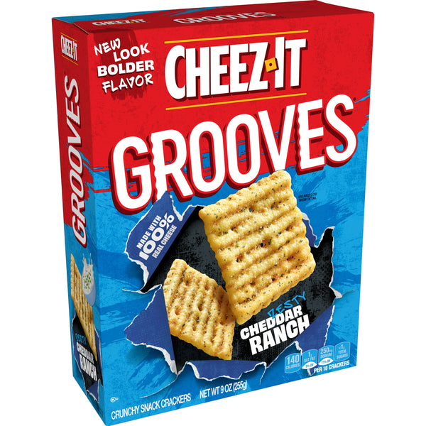 Cheez It Grooves Zesty Cheddar Ranch Crackers 255g