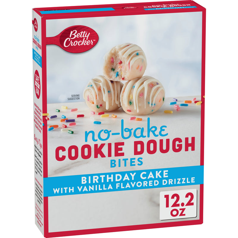 Betty Crocker no bake birthday cake cookie dough bites 348g