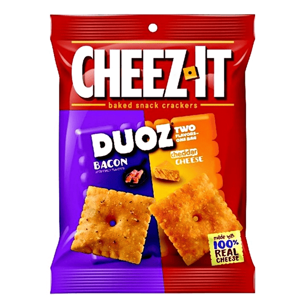 Cheez It Duoz Bacon And Cheddar Cheese Baked Crackers 121g