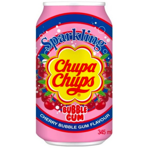 chupa chups cherry bubble gum 345ml