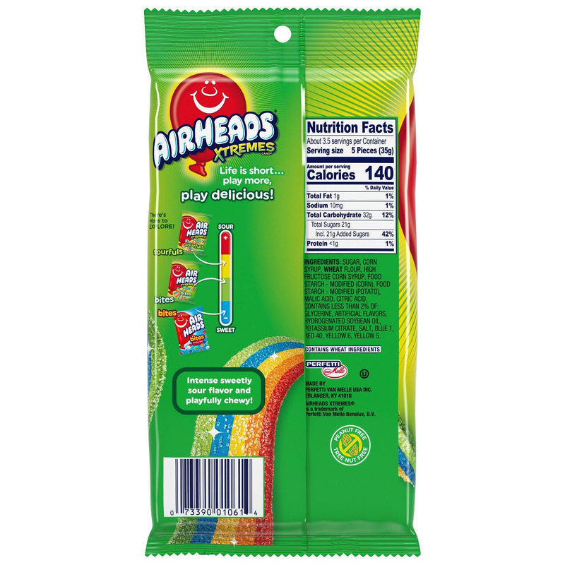 Airheads Extremes Rainbow Berry Belts (127.6g)