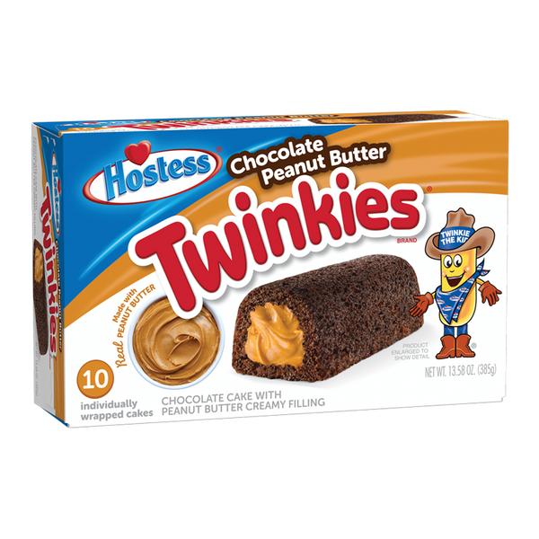Hostess Chocolate Peanut Butter Twinkies 10 Pack Box 385g