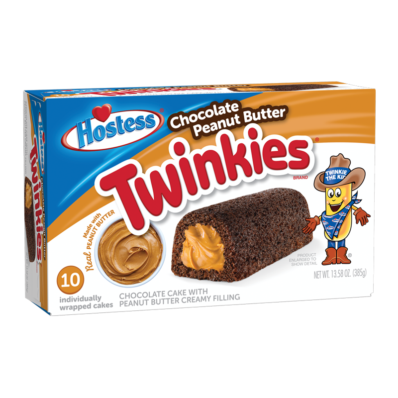 Hostess Chocolate Peanut Butter Twinkies 10 Pack Box 385g