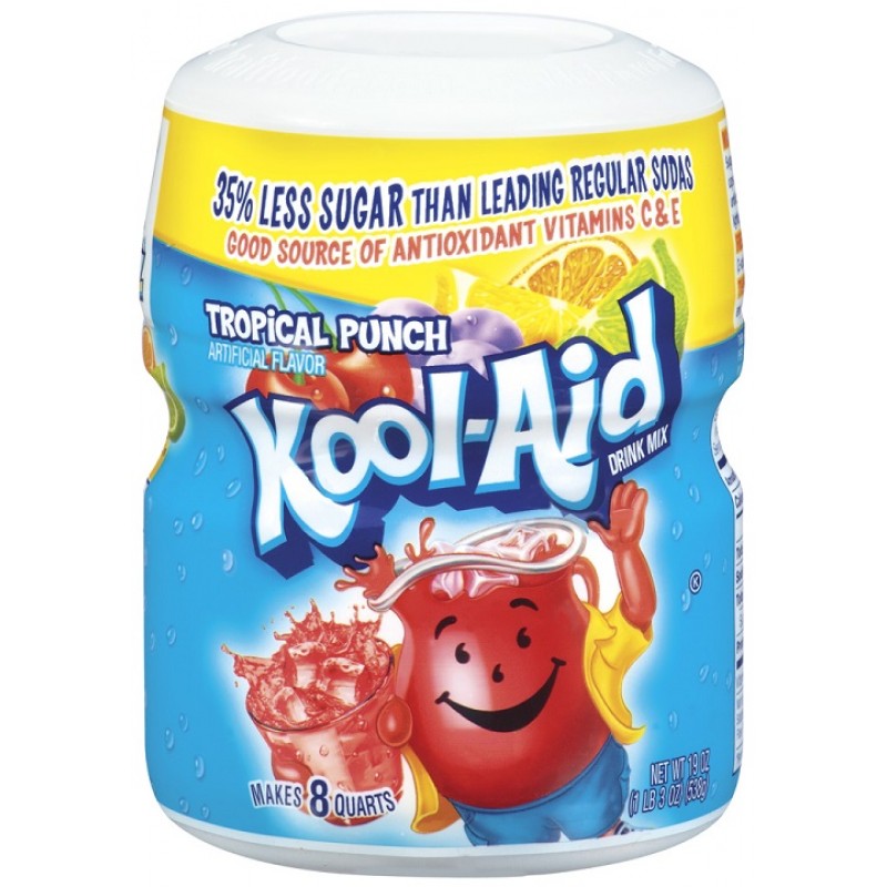Kool Aid Tropical Punch Drink Mix Tub 538g