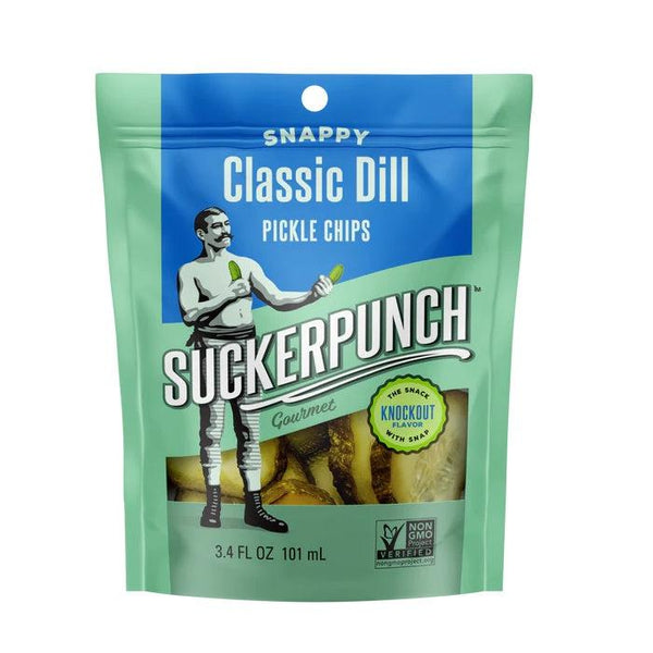 suckerpunch classic dill pickle chips 96g