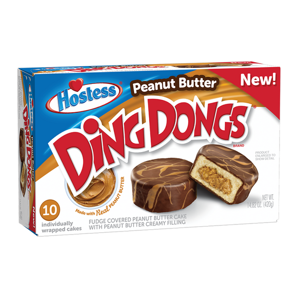 Hostess Peanut Butter Ding Dongs 10 Pack Box 420g