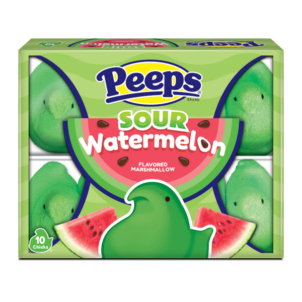 peeps sour watermelon marshmallow chicks 85g