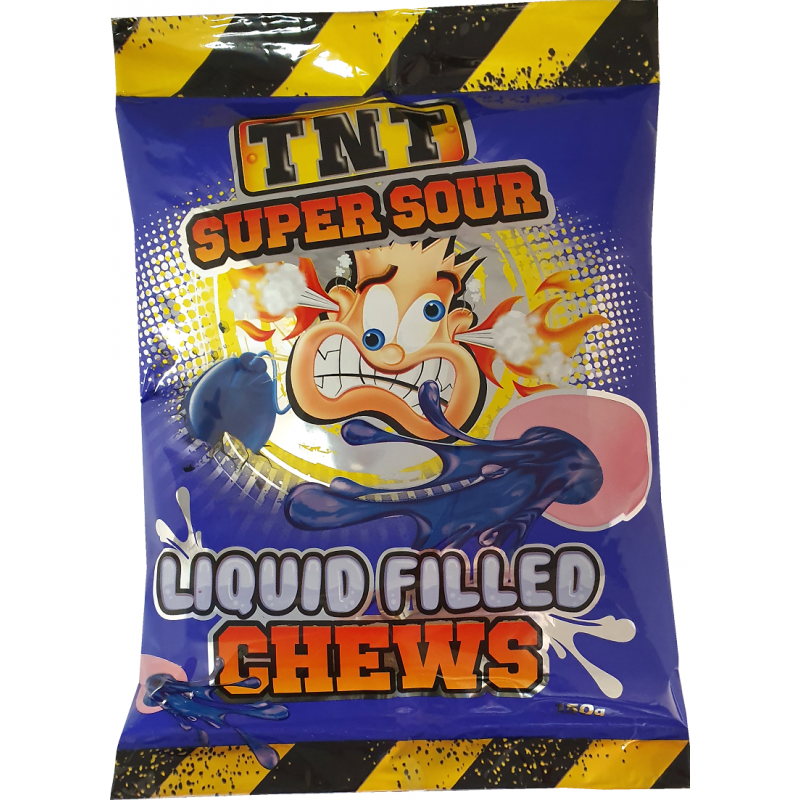 TNT Super Sour Liquid Filled Chews (150g)