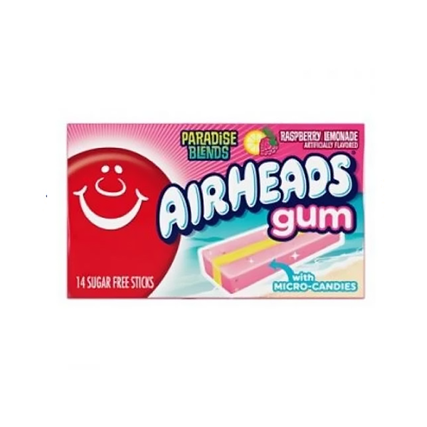 airheads paradise blends raspberry lemonade gum 14 sticks