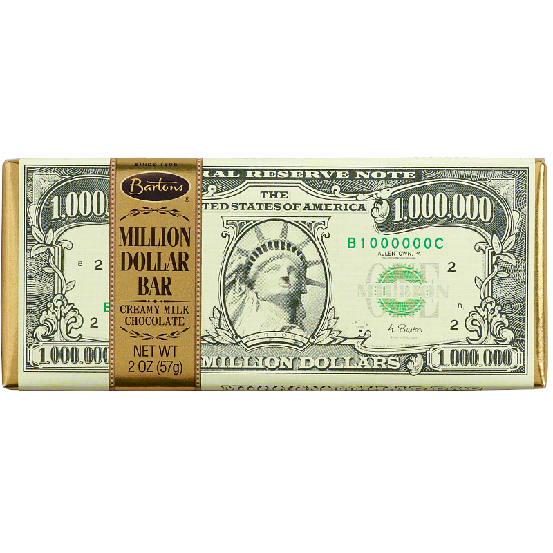 bartons million dollar chocolate bar 57g