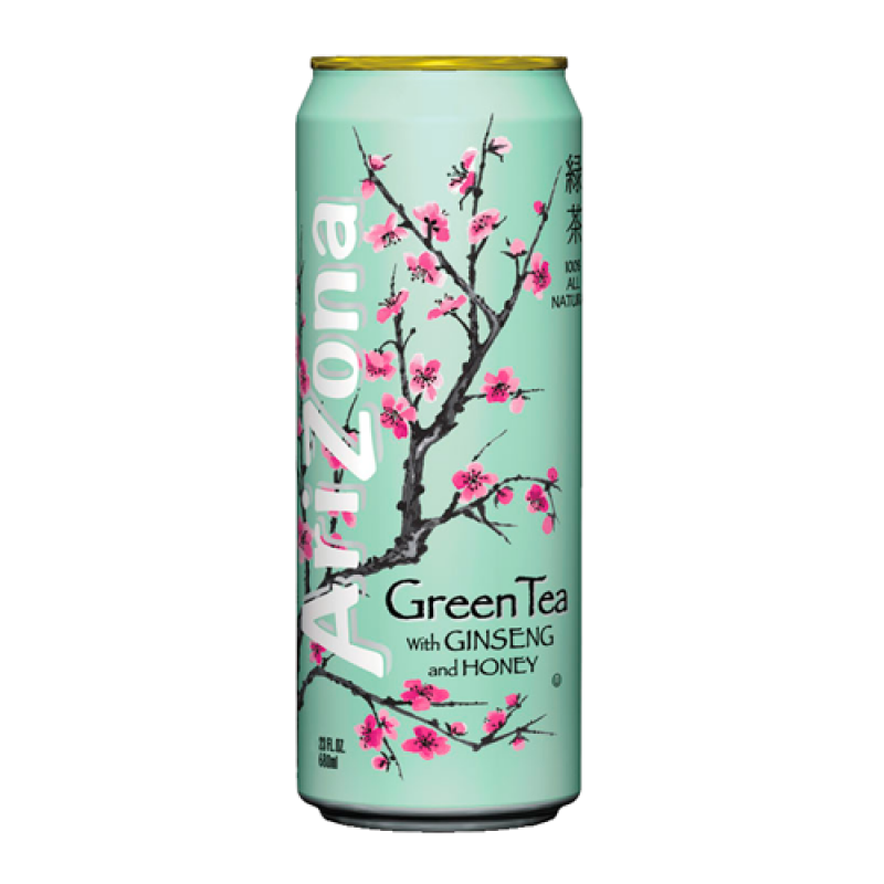 arizona green tea with ginseng and honey can 680ml