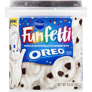 Pillsbury Funfetti Vanilla Frosting With Oreo Cookie Pieces (442g)