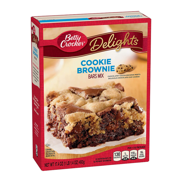 Betty Crocker Delights Cookie Brownie Bars Mix 493g