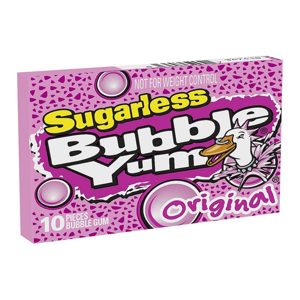 Bubble Yum Original Sugarless 10 Piece Bubble Gum