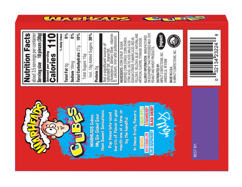 Warheads Sour Chewy Cubes (113g)