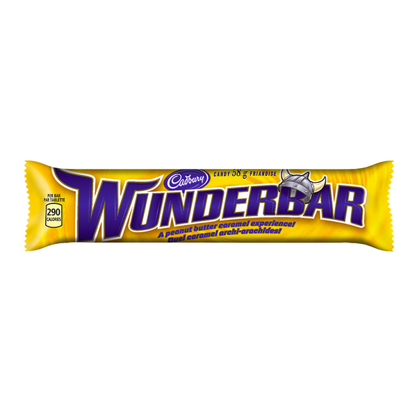 Cadbury Wunderbar Peanut butter And Caramel Chocolate Bar 58g