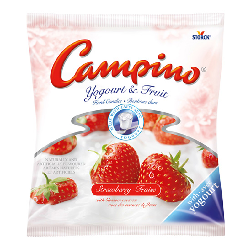 Campino Yogurt & Strawberry Hard Candies (120g)