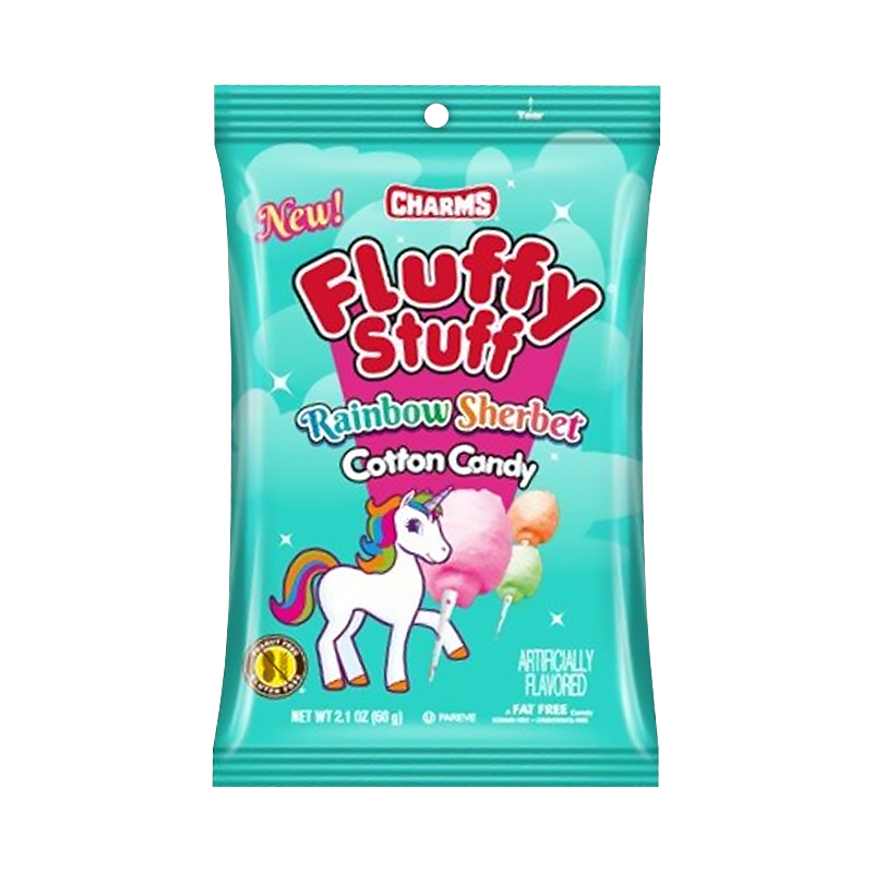 Charms Fluffy Stuff Rainbow Sherbet Cotton Candy 60g