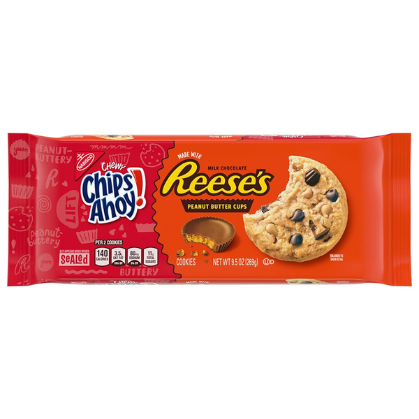 Chips Ahoy Chewy Made With Reeses Peanut Butter Cups Cookies 269g