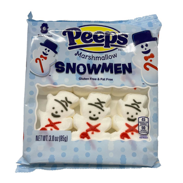 peeps marshmallow snowmen 6 pack 85g