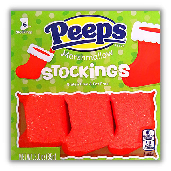 peeps marshmallow stockings 6 pack 85g