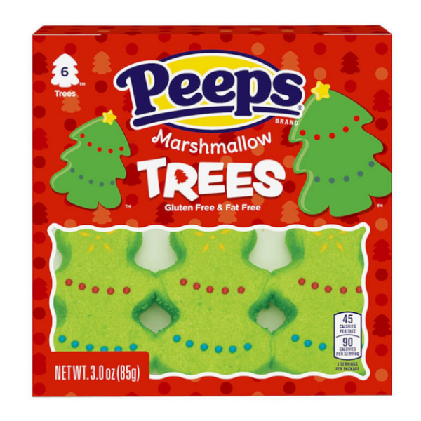 peeps marshmallow trees 6 pack 85g