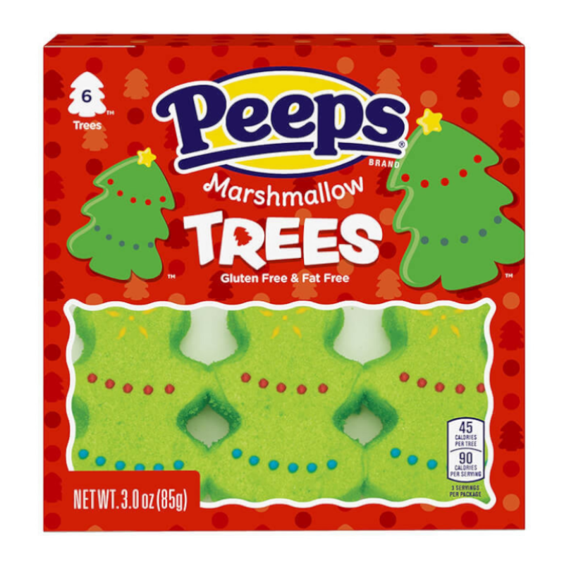 peeps marshmallow trees 6 pack 85g