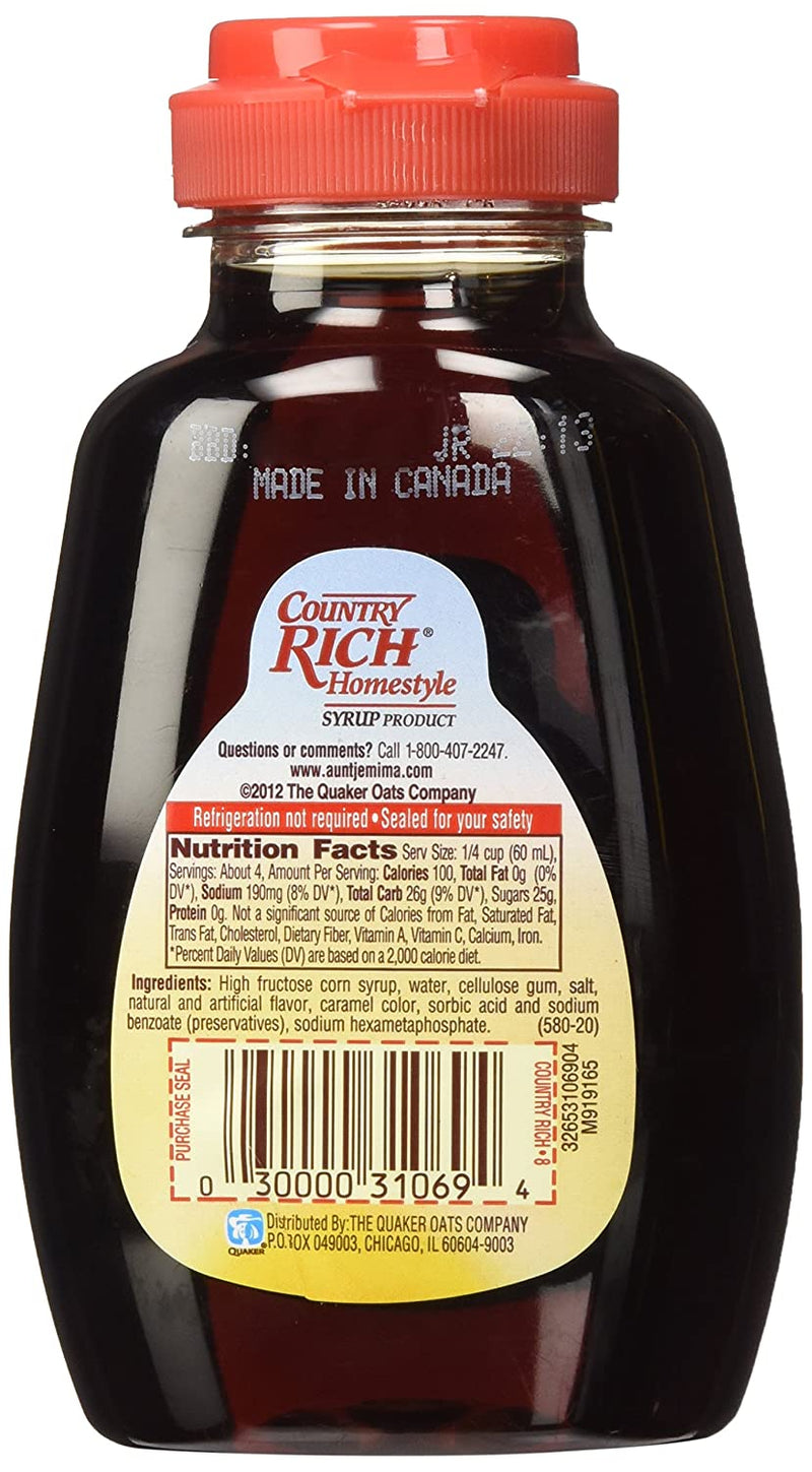 Aunt Jemima Country Rich Homestyle Pancake Syrup (236ml)