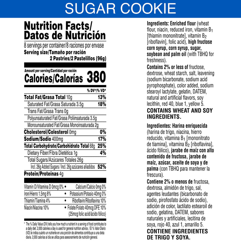 Pop Tarts Sugar Cookie- 16 Pack (768g)