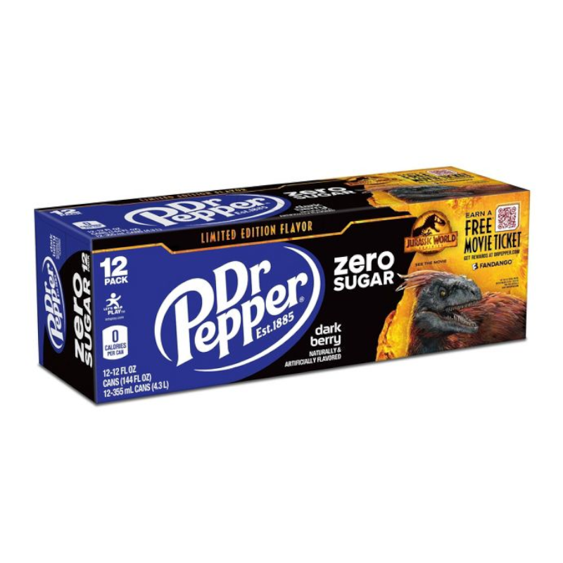 dr pepper dark berry zero sugar 12 packl