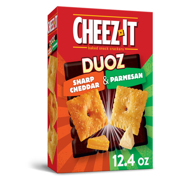 Cheez It Duoz Sharp Cheddar And Parmesan Baked Crackers 351g