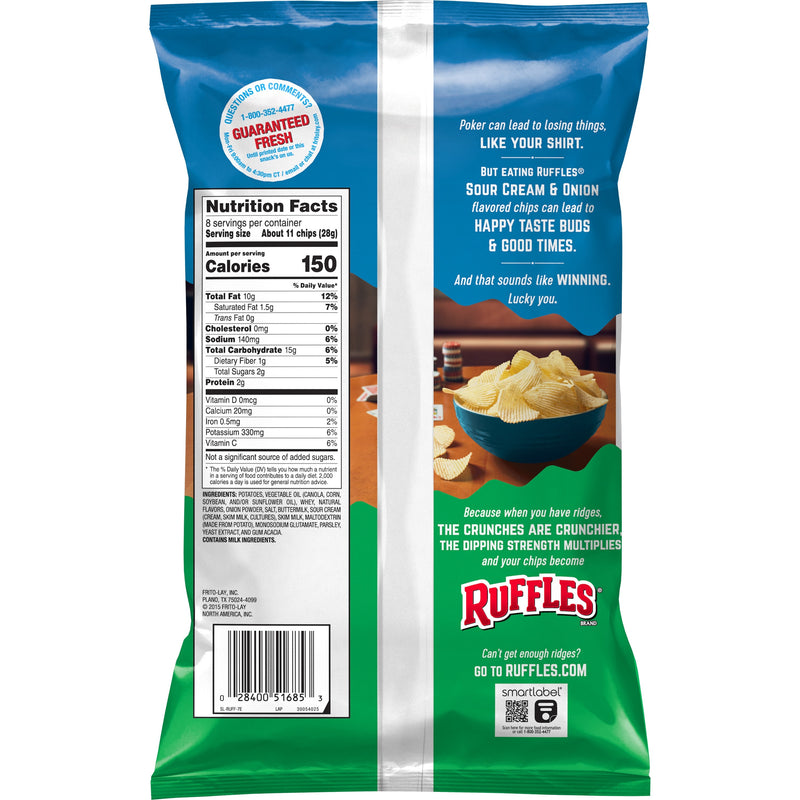 Ruffles Potato Chips Sour Cream & Onion (184.2g)