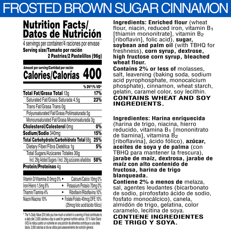 Pop Tarts Frosted Brown Sugar Cinnamon- 8 Pack (384g)