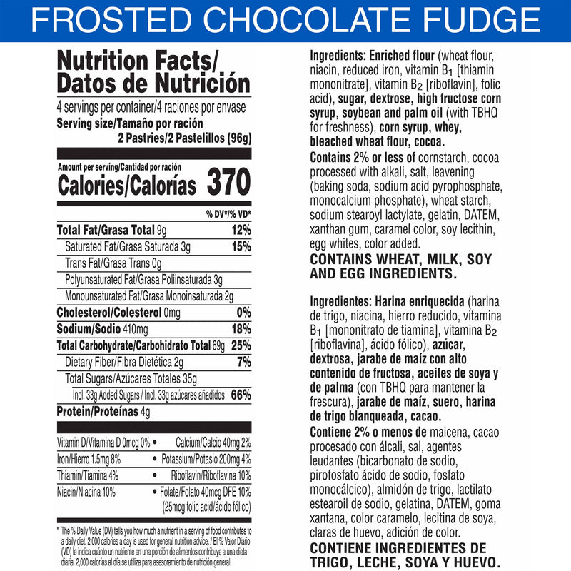 Pop Tarts Frosted Chocolate Fudge 8 Pack (384g)