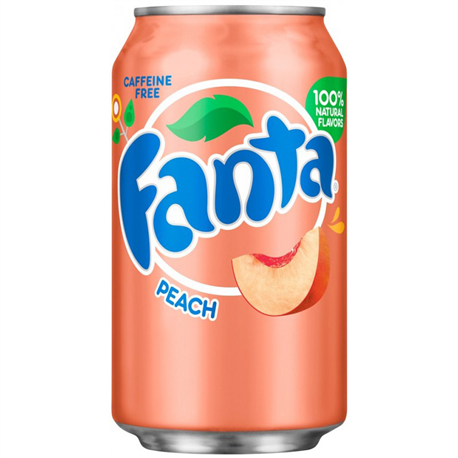 Fanta Peach Soda Can 355ml