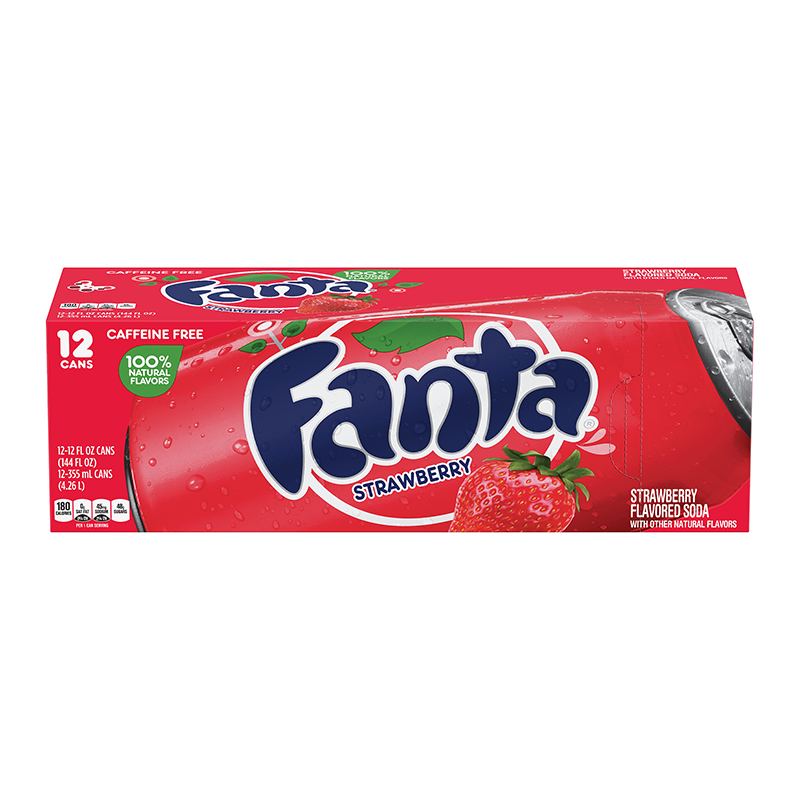 Fanta strawberry 12 pack case 