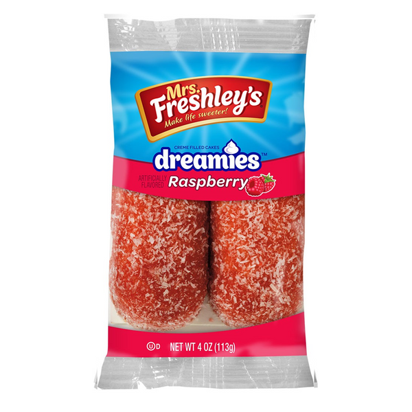 mrs freshleys dreamies raspberry twin pack 113g