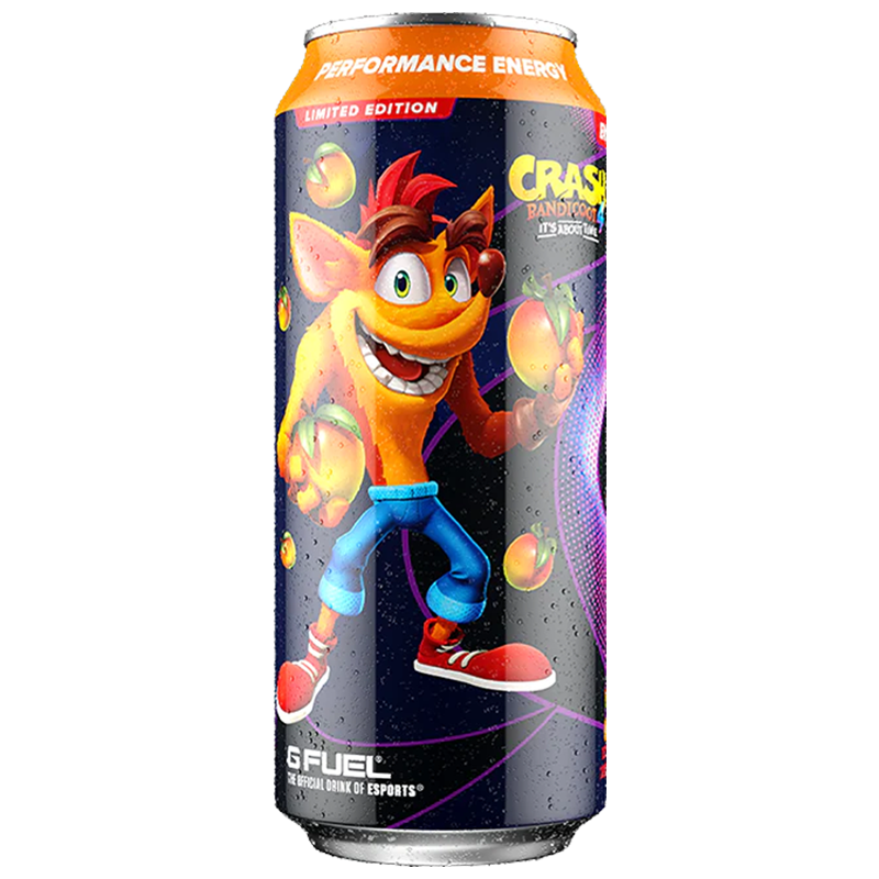 G FUEL Crash Bandicoot Wumpa Fruit (Apple Mango Flavour) Energy Drink (473ml)