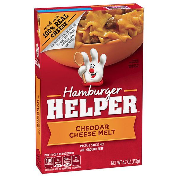 hamburger helper cheddar cheese melt 133g