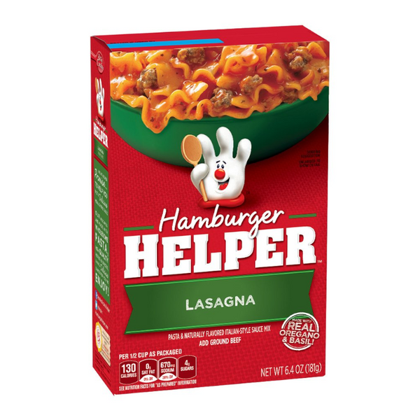 hamburger helper lasagna 195g