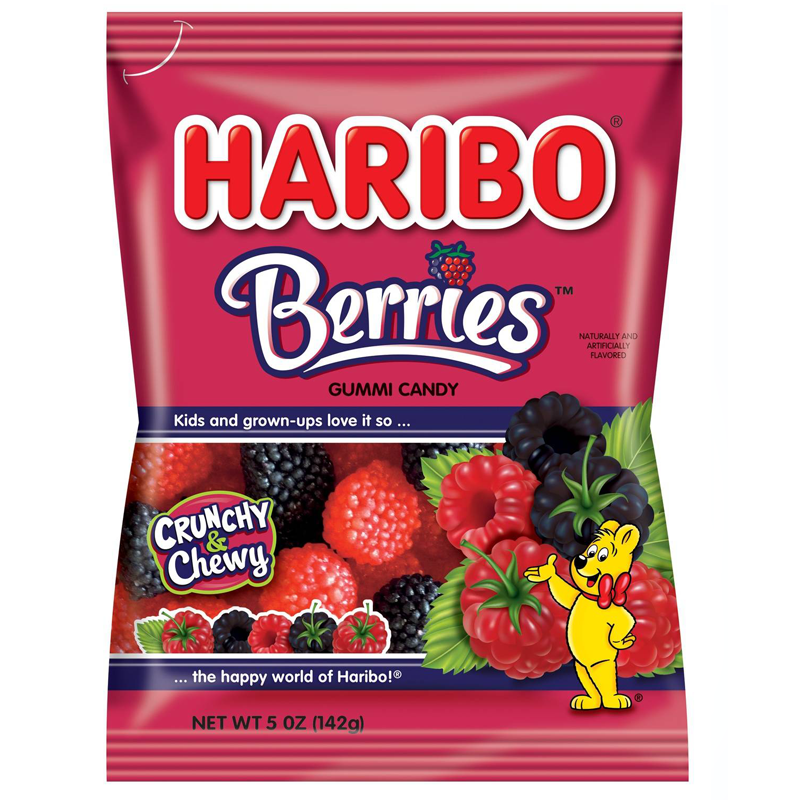 Haribo Berries Gummy Candy Peg Bag 142g