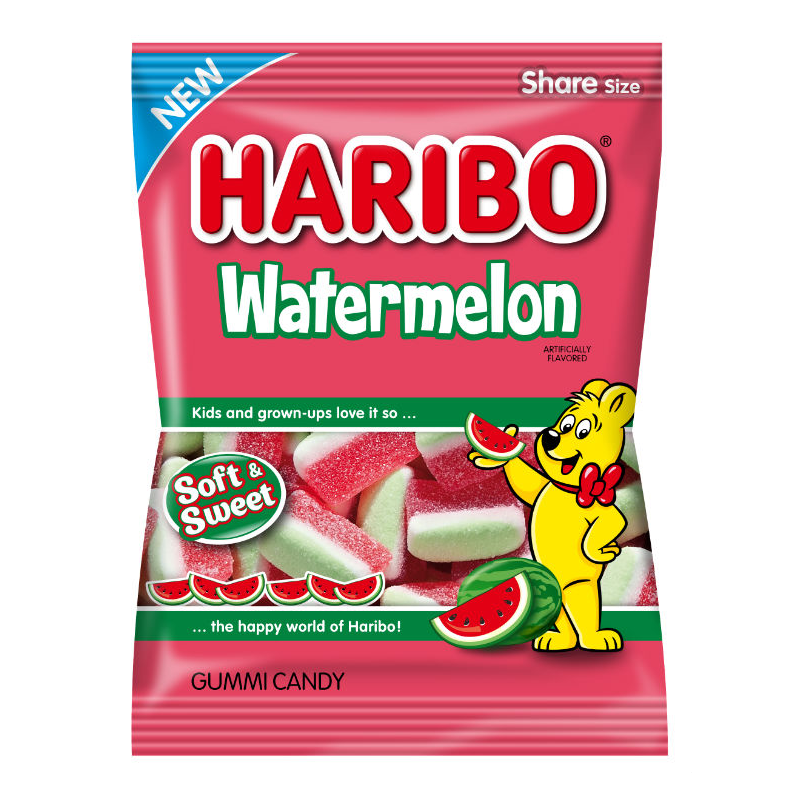 Haribo Watermelon Gummy Candy Peg Bag 116g