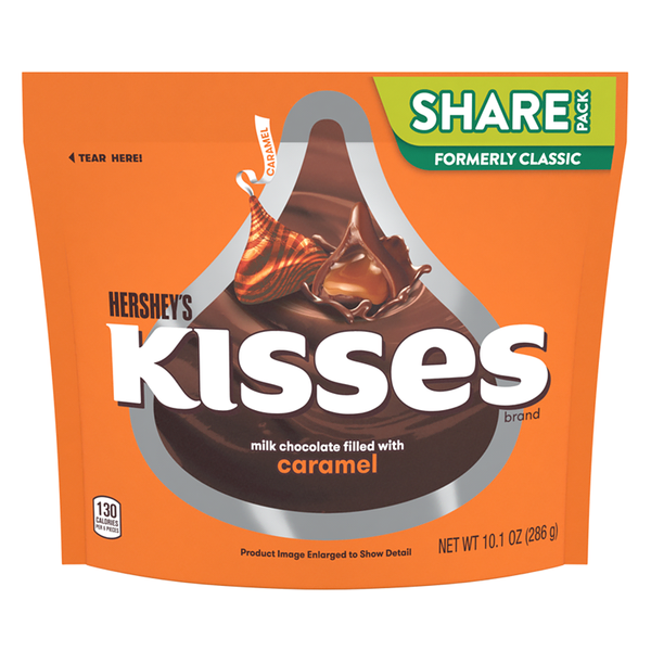 Hersheys Kisses Milk Chocolate Filled With Caramel Share Pack 286g