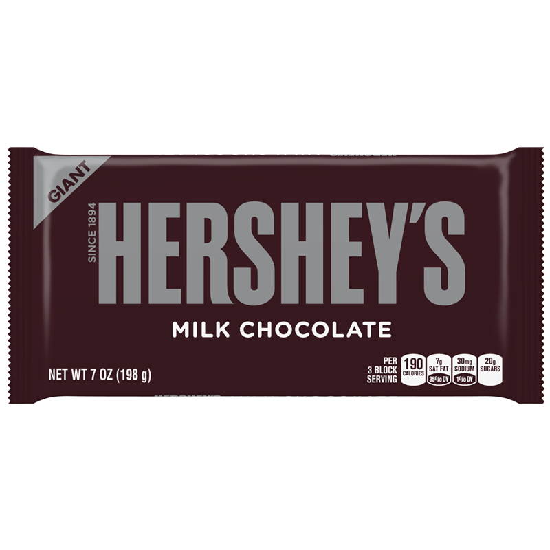 Hersheys Giant Milk Chocolate Bar 198g