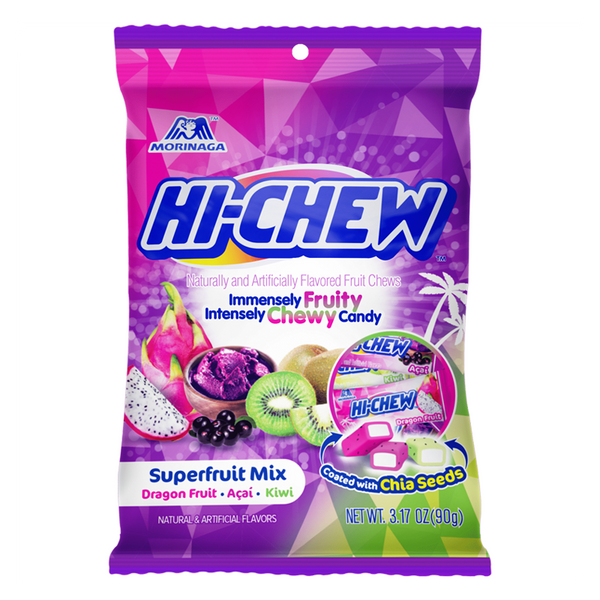 Hi Chew Superfruit Mix Chewy Candy Peg Bag 90g