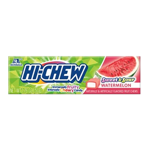 Hi Chew Sweet And Sour Watermelon Fruit Chews 50g