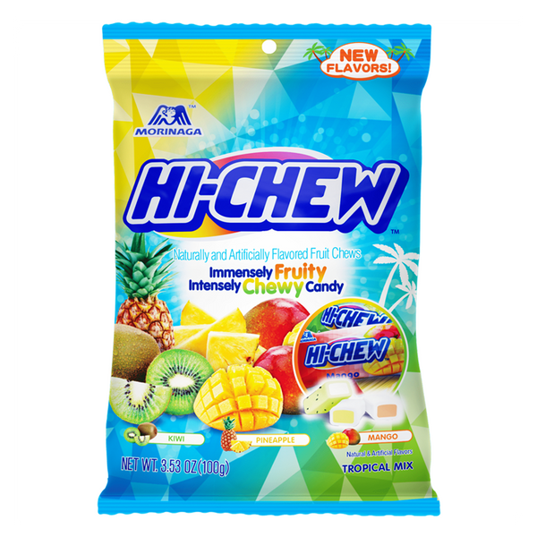 Hi Chew Tropical Mix Fruit Chews Peg Bag 100g
