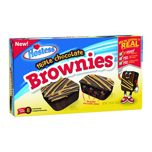 Hostess Triple Chocolate Brownies 8 Pack (336g)