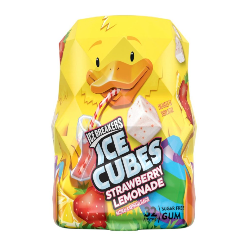 Ice Breakers Cubes Strawberry Lemonade Gum Duck (74g)